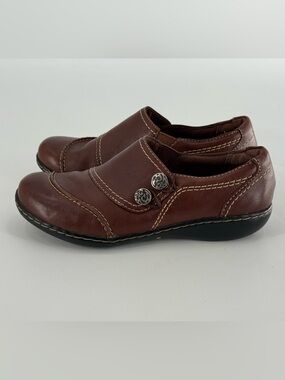 CLARKS ASHLAND ALPINE WOMEN’S SLIP-ON SHOES 6 Brown